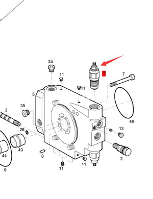 BOMAG high-pressure relief valve part number 05546183