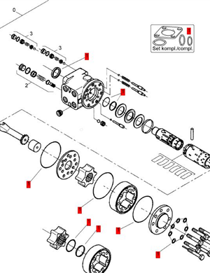 BOMAG steering gear repair kit part number 05810394