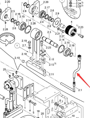 BOMAG 0.25-meter heating rod rammer part number 89410675