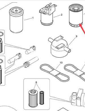 BOMAG oil-water separator filter part number 05718626 