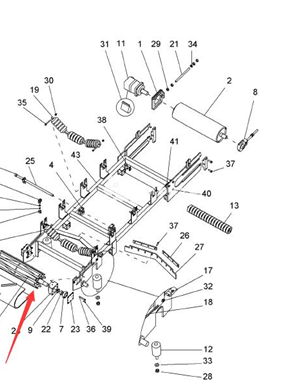  BOMAG reversing roller part number D2321011