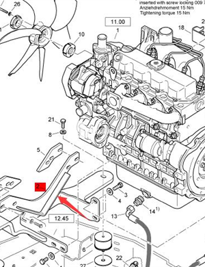 BOMAG engine bracket part number 650401533