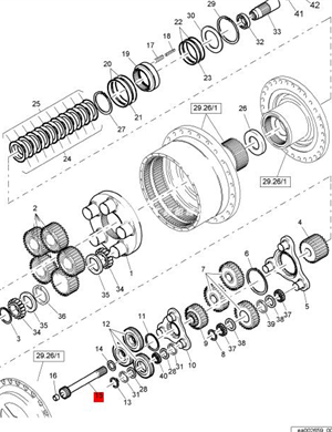 BOMAG reducer sun gear part number: 05114817 