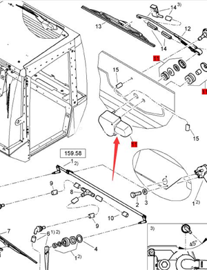  BOMAG rear wiper motor part number 05571572 