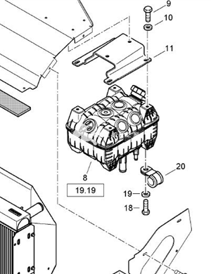 BOMAG auxiliary water tank water level sensor part number 05821514