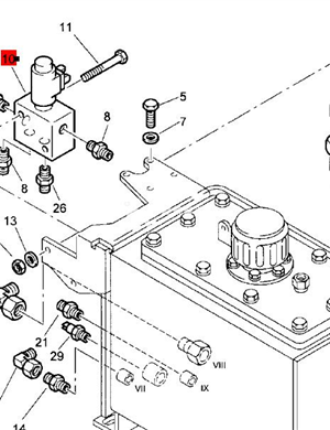  BOMAG brake solenoid valve assembly part number 05878042