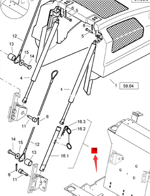 BOMAG cover support part number 58070947