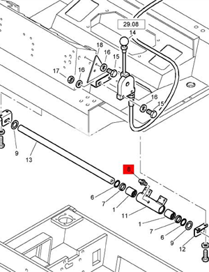 BOMAG double headed bolt part number 05545726 