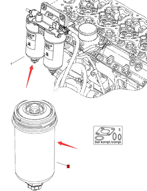 BOMAG fine diesel filter part number 05933195