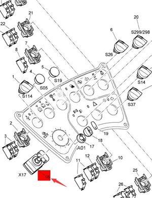  BOMAG sprinkler potentiometer part number 05767599