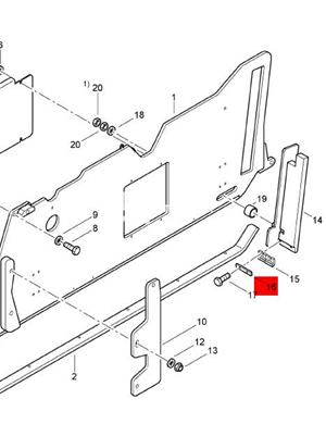 BOMAG small slide rail part number 83640316 