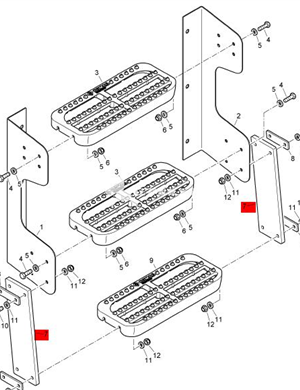 BOMAG rubber support plate part number 58611417 