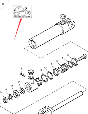  BOMAG Steering Cylinder Repair Kit Part Number 05851039