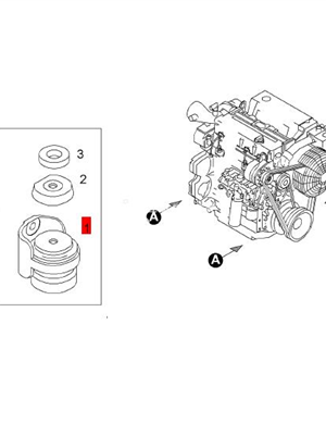 BOMAG engine foot pad part number 05715376