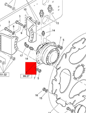  BOMAG walking motor part number 05818252