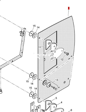 BOMAG door glass part number 05571190