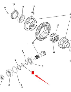 BOMAG angular gear spacer part number 05585635