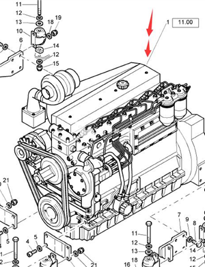 BOMAG diesel engine assembly part number 31400002 