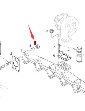 BOMAG fastening nut Гайкаチестиграная part number 05716748 