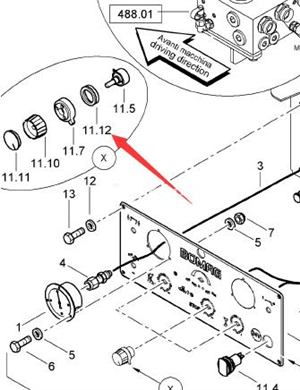 BOMAG V-shaped sealing ring part number 06235222