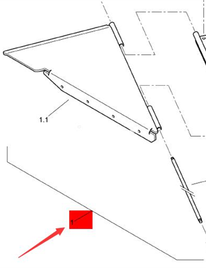  BOMAG hopper triangle plate part number 89260364 
