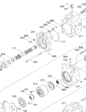 Assy насоса 31qa-10010 Hyundai для экскаватора R360lc9 R380lc9a R380lc9dm R380lc9mh R430lc9 Crawler