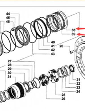 Vö Paver   The friction plate part number of the rear wheel travel reducer is 2012734