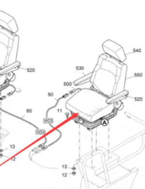 Vö     Асфальтоукладчик      Запасные части сиденья 2034540 