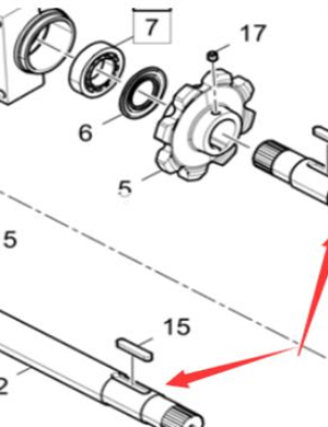 F2500WS Сбрейка штыревого вала детали / 4812029546 