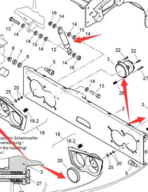   BOMAG Передний рулевой фонарь, деталь 05751287 