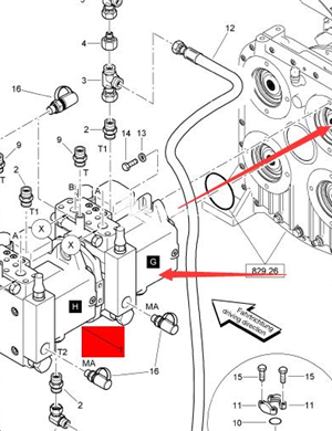 BOMAG Двойной поршневой насос детали 05802634