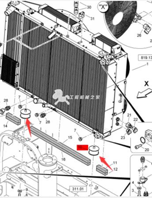  Номер детали амортизатора радиатора BOMAG 06128815 