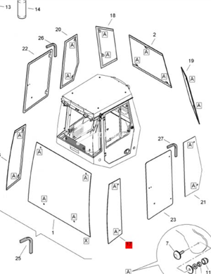 Номер деталей переднего лобового стекла BOMAG 58291086