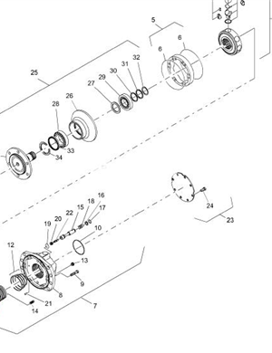 BOMAG Распределитель жидкости в сборе деталь № 05818344