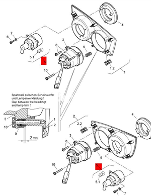  Номер запчасти поворотной лампы BOMAG: 05751197 