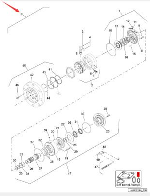 BOMAG Ходячий двигатель, деталь 05818577