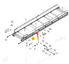 XCMG paver scraper large chain assembly part number 200102477 