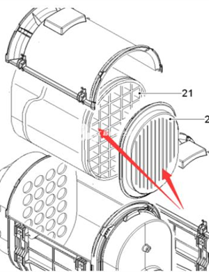 WIRTGEN regeneration machine air filter outer core inner core applicable part number 2185460