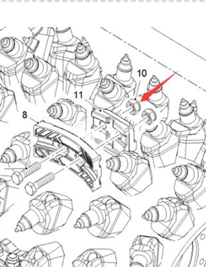 WIRTGEN throwing plate nut part number 30392