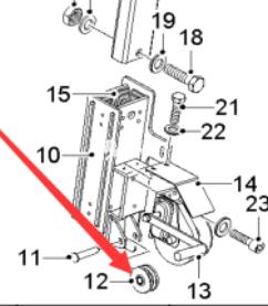  WIRTGEN cab folding roller part number 2200936