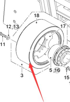  WIRTGEN rear solid tire part number 2149239 