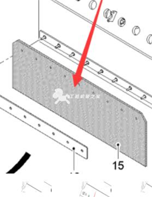 WIRTGEN milling drum rubber baffle part number 2201026 