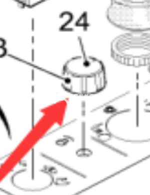 WIRTGEN control knob part number 193032 