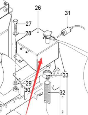 WIRTGEN engine auxiliary water tank part number 2326531 