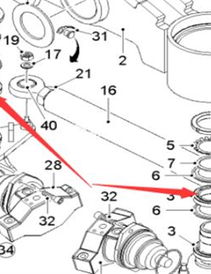 WIRTGEN front axle ear shaft bearing part number 42321 