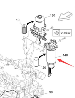 WIRTGEN oil-water separator assembly part number 2529892 