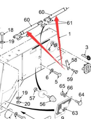 WIRTGEN back cover gas spring part number 112458 