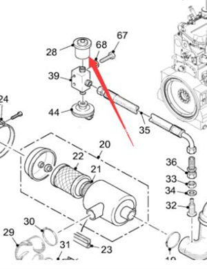 WIRTGEN air filter blockage indicator part number 185028 