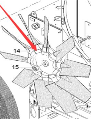 WIRTGEN fan part number 2628378