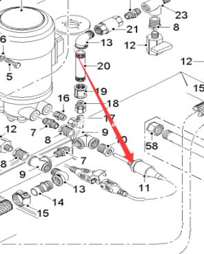 WIRTGEN coolant level switch part number 2141681 
